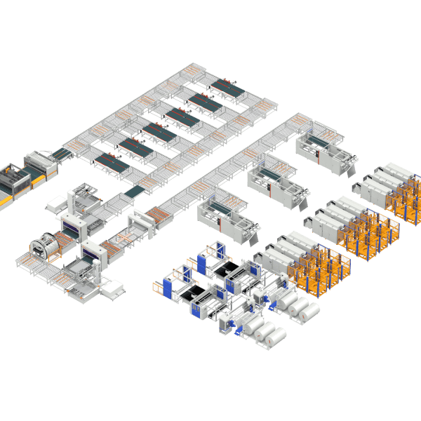 日产600张普通（二边带）床垫生产线