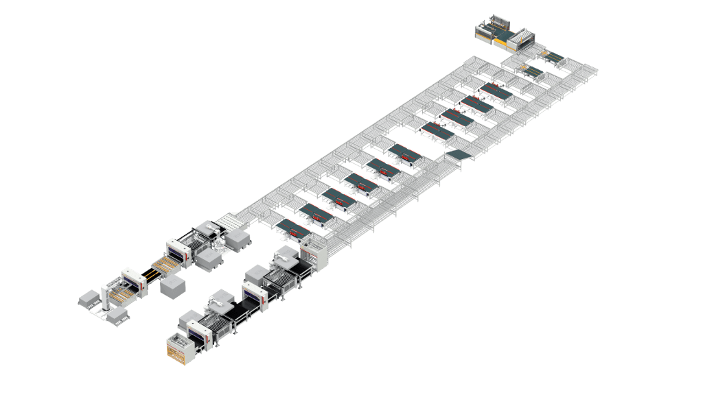 日产600张高端(三边带)床垫机器人生产线